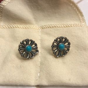 James Avery De Flores Turquoise Stud Earrings